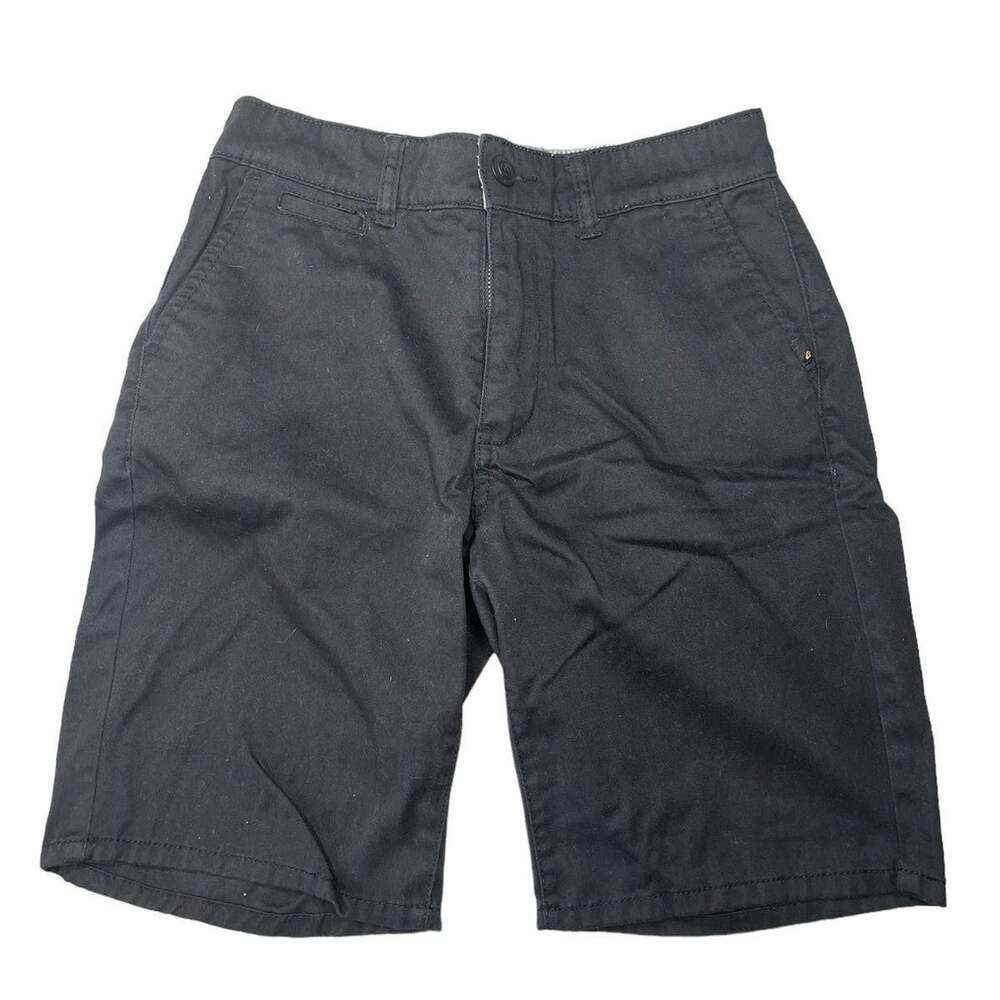 Quiksilver black straight fit chino shorts size 28